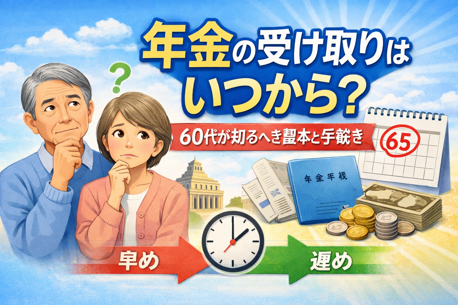 年金の受け取りはいつから?60代が知るべき基本と手続き